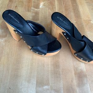 Bcbg chunky wooden heels